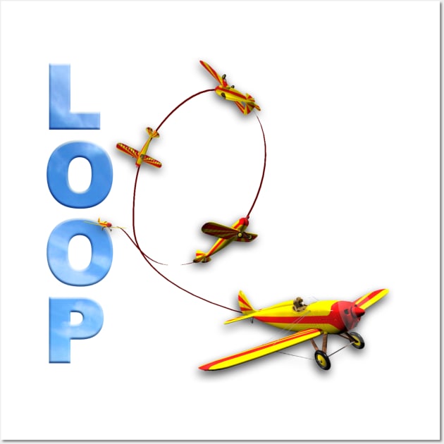 Aerobatic Flying Loop Wall Art by SeattleDesignCompany